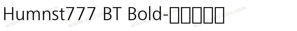 Humnst777 BT Bold字体转换